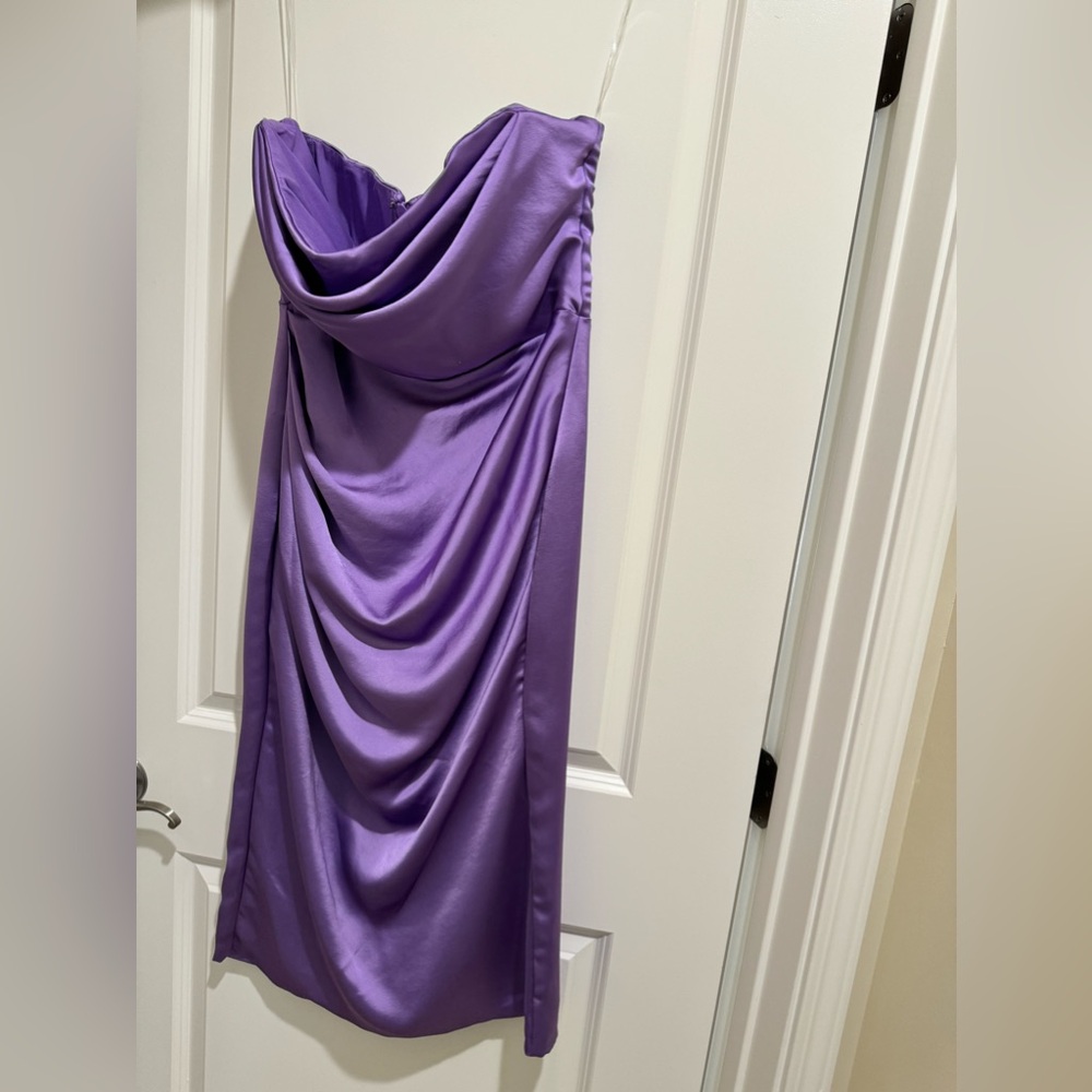 House of CB purple satin silk dress Santana size XL
